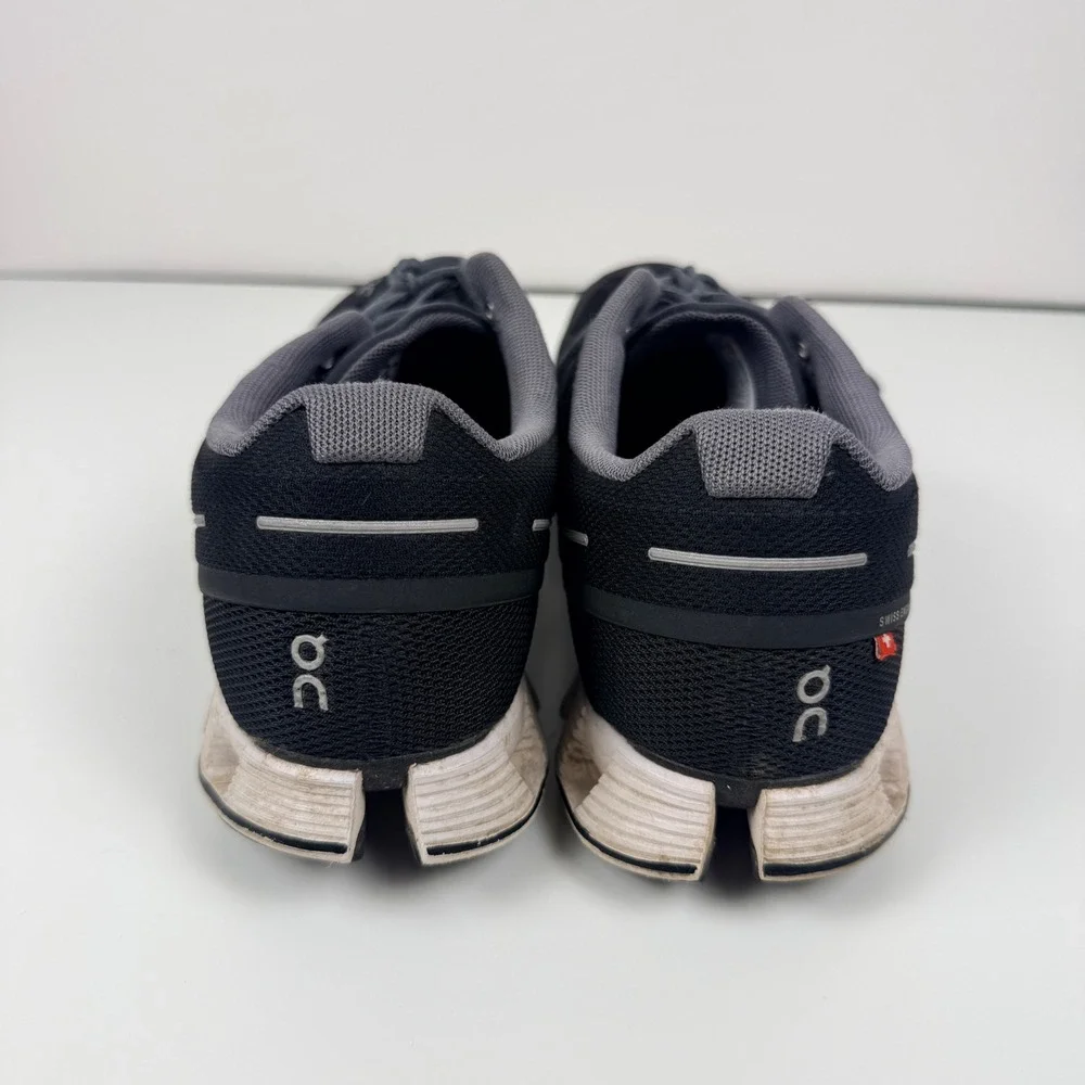 On Cloud Women 10.5 Running Shoes Black Gray Low Top Sneakers 19.0001